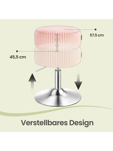 VASAGLE Barhocker Island in Rosa - (B)38.5 x (H)(44-56) x (T)38.5 cm