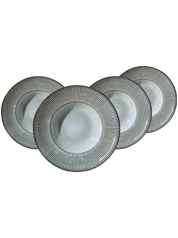 Ritzenhoff & Breker 4er Set Pastateller Salerno in ø 30,5 cm in grau