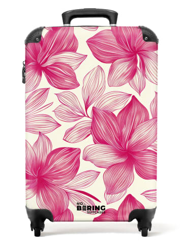 NoBoringSuitCases Suitcase, Koffer, Reisekoffer Rosa Blumen
