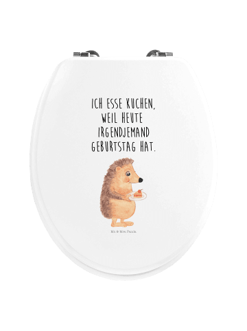 Mr. & Mrs. Panda Toilettensitz Igel Kuchenstück mit Spruch in Weiß