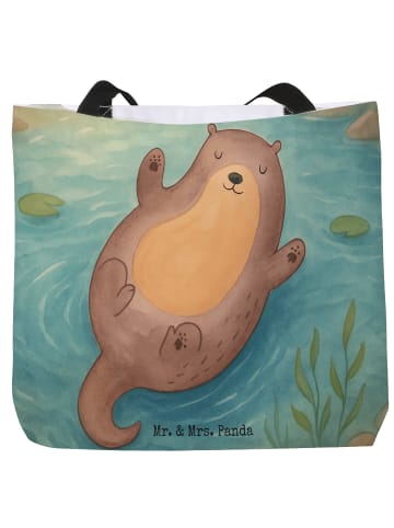 Mr. & Mrs. Panda Reisetasche Otter Umarmen Design ohne Spruch in Weiß