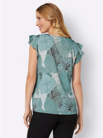 Sieh an! Blusentop in kalkmint-jade-bedruckt