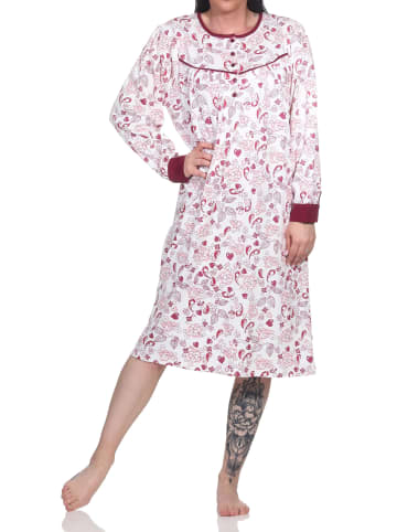 NORMANN Nachthemd langarm Kuschel interlock - 76118 in creme