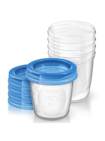 Philips Avent 10-tlg. Mehrwegbecher-Set für Muttermilch in blau