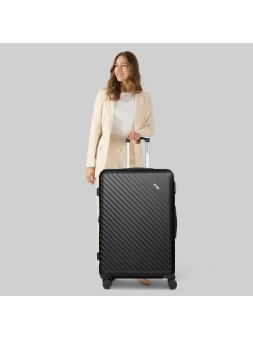 Check.In Paradise 2.0 4 Rollen Trolley L 78 cm mit Dehnfalte in black