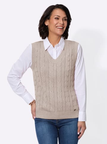 WITT WEIDEN Pullunder in sesam-ecru-meliert