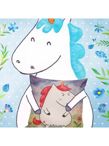 Mr. & Mrs. Panda kuschelkissen 40x40 Einhorn Wut Design ohne Spruch in Weiß
