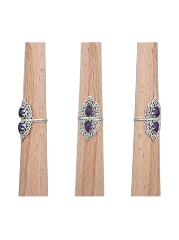 mantraroma 925er Silber - Ringe mit Amethyst