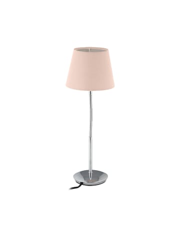 relaxdays Tischlampe in Rosa/ Silber - (H)47 x Ø 17 cm