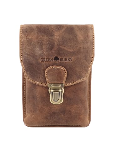 Greenburry Vintage Gürteltasche Leder 11 cm in brown