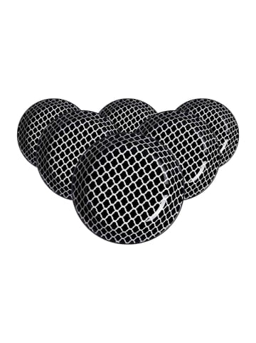 Ritzenhoff & Breker 6er Set Suppenteller Takeo Swing ø 20,5 cm schwarz-weiß in schwarz-weiß