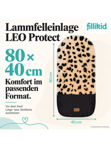 fillikid Lammfelleinlage 73x33 Exklusiv in Protect Leopard