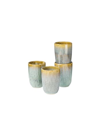 gipfelstück Kaffeebecher-Set, Steinzeug Flussufer in blau, grün, braun