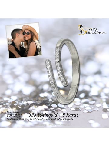 GoldDream 333 Weißgold - 8 Karat Damen Ringe Line Fingerring  58 (18,5)