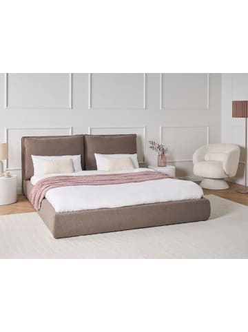 Beliani Doppelbett BAJONNA in Braun/Schwarz - (W) 200 x (H) 94 x (L) 235 cm