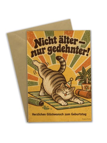 Mr. & Mrs. Panda Billet Katze turnend Design mit Spruch in Weiß