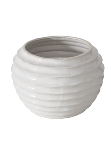 Boltze Keramikvase NANNY in Weiß, Ø 17 cm