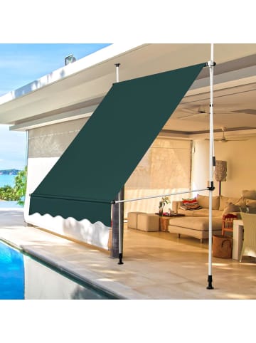 COSTWAY Klemmmarkise 150 cm in Grün
