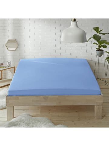 Erwin Müller Renforcé Spannbettlaken Würzburg in blau