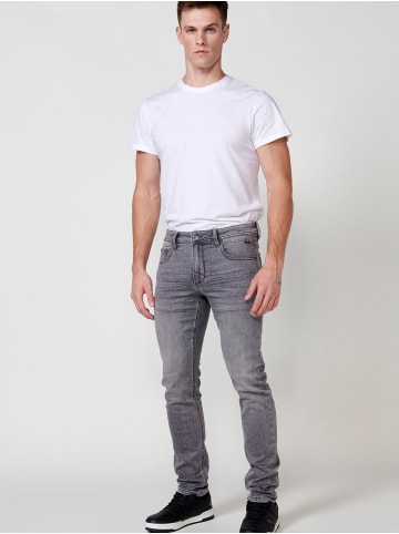 KOROSHI Schlanke strick-jeans aus denim in grau