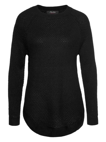 Aniston CASUAL Rundhalspullover in schwarz