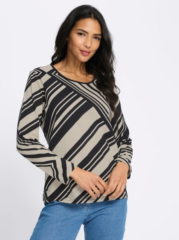 Sieh an! Langarm-Shirt in schwarz-sand-bedruckt