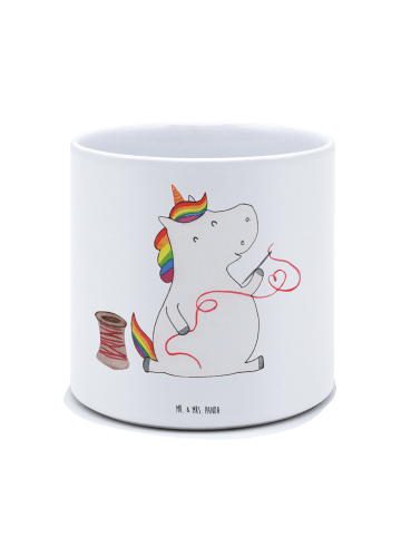 Mr. & Mrs. Panda Übertopf Einhorn Näherin ohne Spruch in Weiß