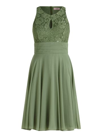 Vera Mont Abendkleid mit Spitze in Autumn Green