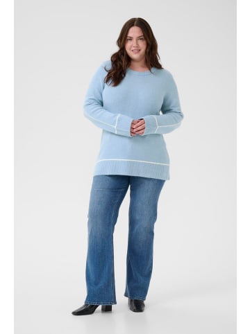 KAFFE curve Strickpullover KCjina Regular fit in Powder Blue Melange
