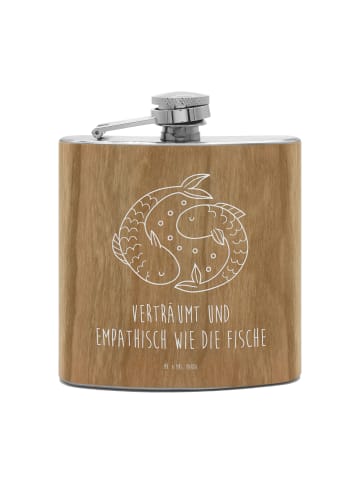 Mr. & Mrs. Panda feldflasche Sternzeichen Fische mit Spruch in Braun