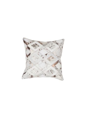 Kayoom Spark Pillow - Kissen 110 - 45cm x 45cm in elfenbein - chrom