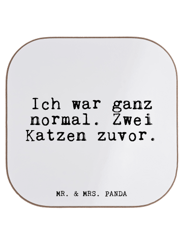 Mr. & Mrs. Panda Untersetzer Gläser Ich war ganz normal.... mit ... in Weiß
