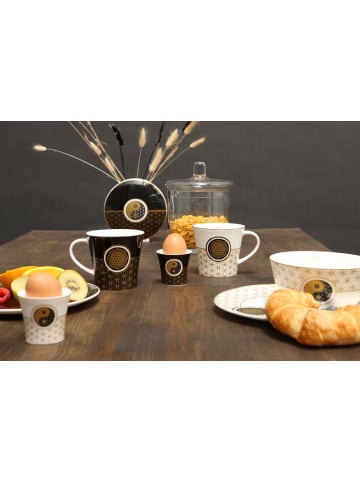 Goebel Teller " Blume des Lebens weiß " in weiß gold