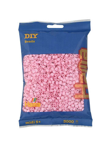 Hama Beutel mit 3000 Midi-Bügelperlen pastell rosé - ab 5 Jahren