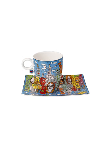 Goebel Künstlertasse mit Untertasse " James Rizzi Summer in the City " in Summer in the City