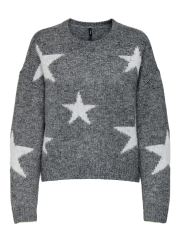 ONLY Strickpullover in Dark Grey Melange