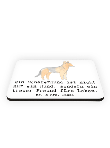 Mr. & Mrs. Panda Magnet Schäferhund Freund mit Spruch in Weiß