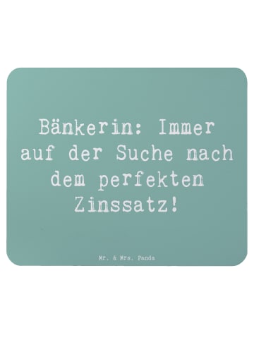 Mr. & Mrs. Panda Mousepad Spruch Bänkerin Zinssatz mit Spruch in Meeresbrise