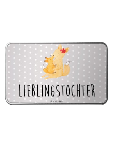 Mr. & Mrs. Panda Keksdose Fuchs Mama mit Spruch in Grau Pastell