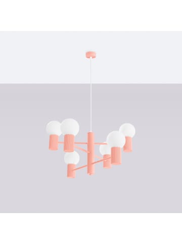 Nice Lamps Kronleuchter ORBITAL 6 pink H 230 cm