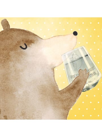 Mr. & Mrs. Panda Glas Sternzeichen Wassermann mit Spruch in Transparent