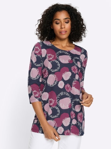 Sieh an! Longshirt in altrosa-malve-bedruckt