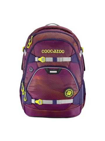 Coocazoo Schulrucksack-Set „Soniclights Purple“, 3-teilig in Lila