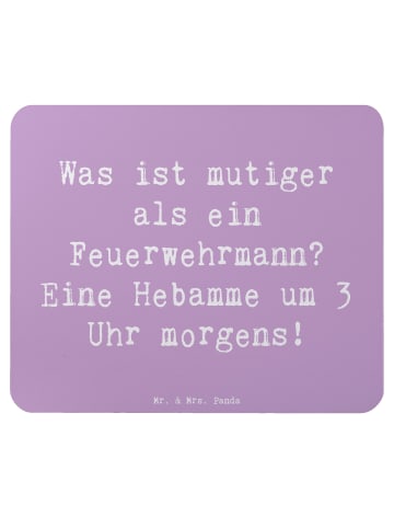 Mr. & Mrs. Panda Mouse Pad Spruch Mutige Hebamme mit Spruch in Lavendeltraum