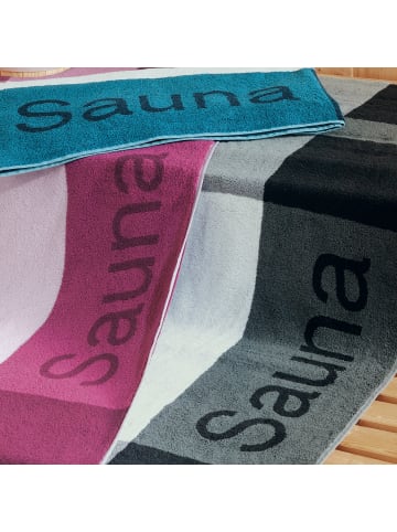 Erwin Müller Velours-Frottier Saunatuch in anthrazit