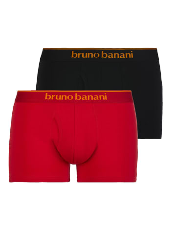 Bruno Banani Boxershort 2er Pack in Schwarz/Rot