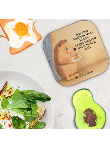 Mr. & Mrs. Panda Untersetzer Igel Kuchenstück Design mit Spruch in Weiß