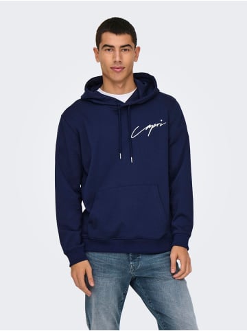 ONLY & SONS Kapuzenpullover in Naval Academy