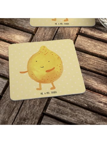 Mr. & Mrs. Panda Tischuntersetzer Beste Freunde Zitrone ohne Spruch in Gelb Pastell