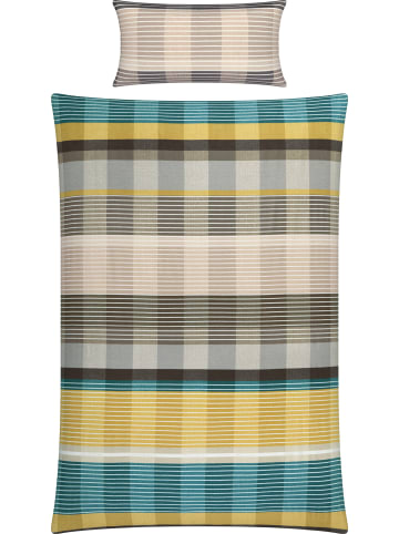 Erwin Müller Fein Biber Bettwäsche Mix & Match in petrol-braun-ocker